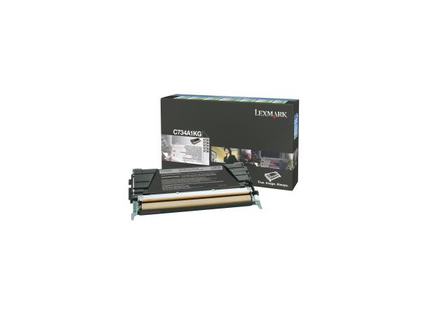Toner LEXMARK C734A1KG 8K sort 
